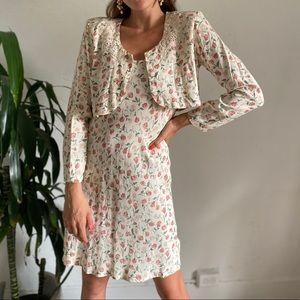 Adorable vintage 2-piece floral dress & jacket (4)